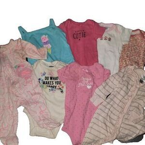 Baby Girl Clothing Bundle Lot 8 Pieces Size 3-9 Months Cute Adorable Princess